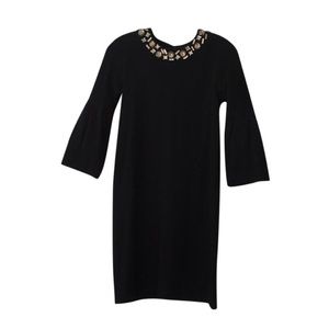 Vince Dress With Jeweled Neckline